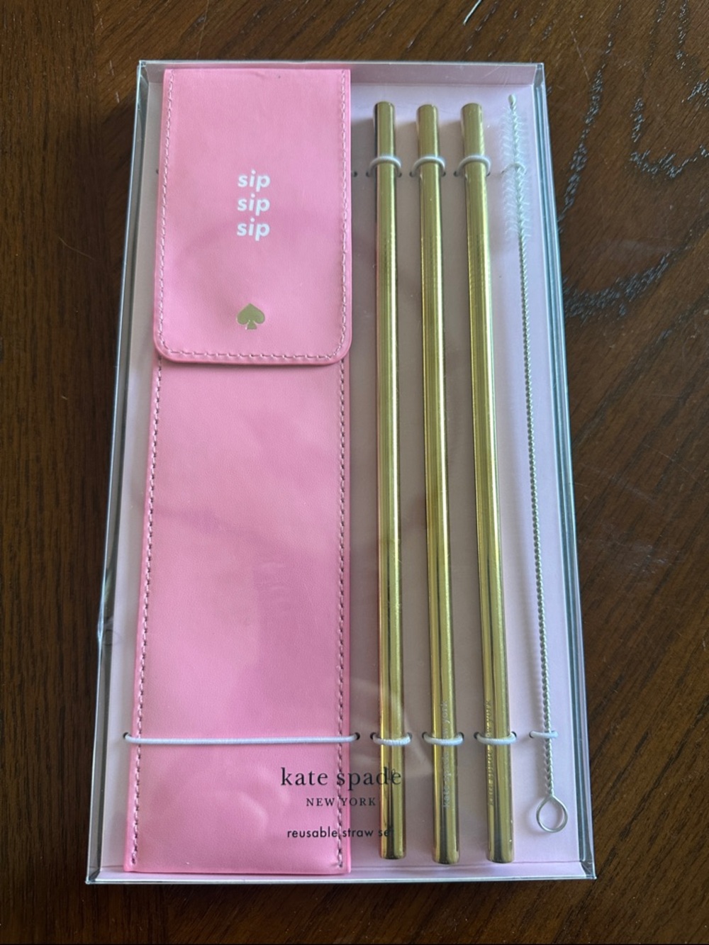 Kate Spade reusable straw set